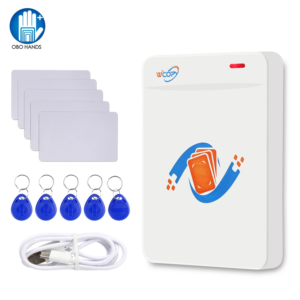 Czytnik RFID kopiarka powielacz pisarz 125KHz 13.56MHz programator USB breloczki UID T5577 wielokrotnego…