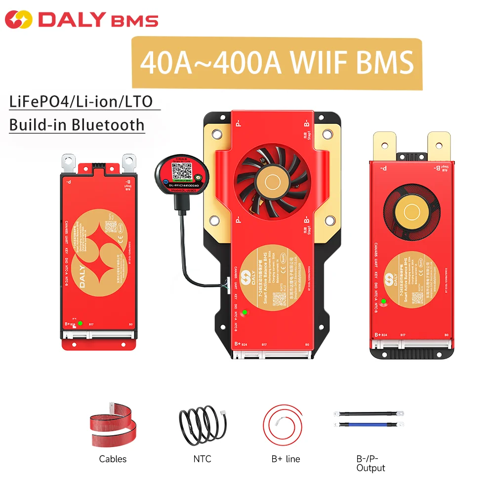 DALY 100 BMS Lifepo4 4S 7S 8S 10S 16S 17S 24S 60A 100A 150A 300A BMS z aktywnym balanserem Wbudowany Bluetooth… DALY 100 BMS Lifepo4 4S 7S 8S 10S 16S 17S 24S 60A 100A 150A 300A BMS z aktywnym balanserem Wbudowany Bluetooth…