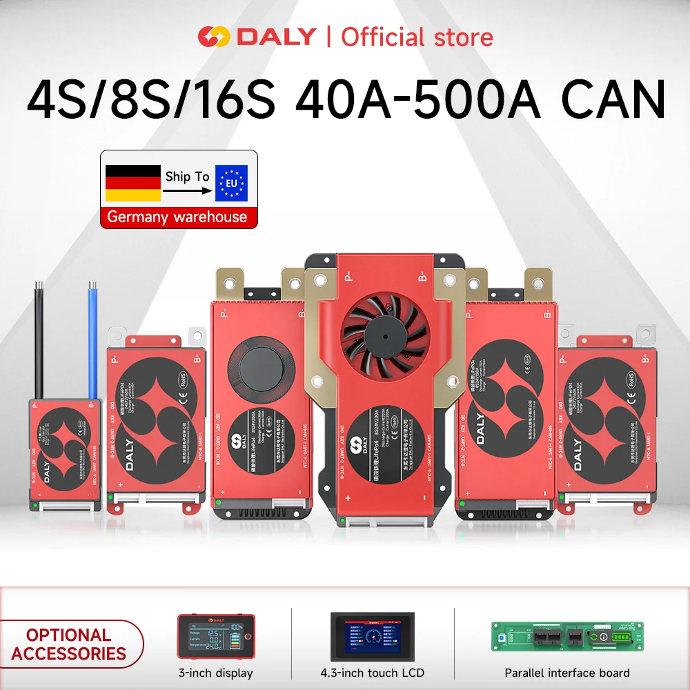 Daly BMS 4S lifepo4 12V 8S 24V BMS 16S 48V lifepo4 40A 60A 100A 150A 200A 250A 300A 400A 500A RS485 CAN dla… Daly BMS 4S lifepo4 12V 8S 24V BMS 16S 48V lifepo4 40A 60A 100A 150A 200A 250A 300A 400A 500A RS485 CAN dla…