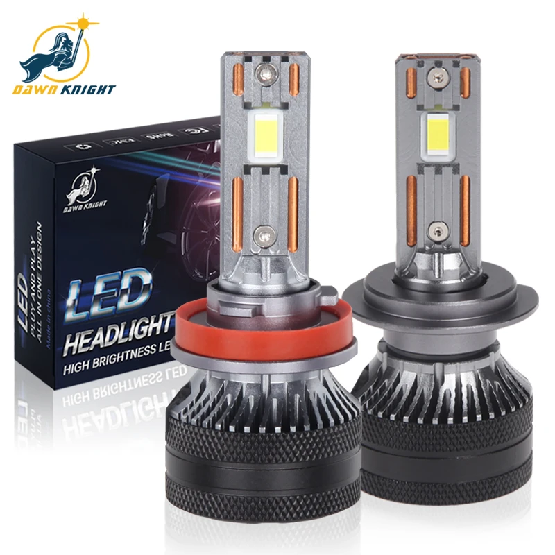 DAWN KNIGHT 140W K5C PLUS H7 H11 H1 H4 Żarówka reflektora LED 4300K LED HB3 HB4 Podwójna miedziana rurka…