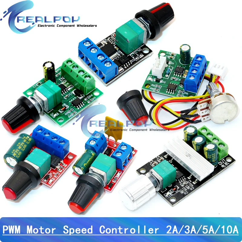 DC 1.8V-35V 2A 3A 5A 10A 30W 80W 90W PWM Regulator prędkości silnika Niskonapięciowy regulator prędkości…
