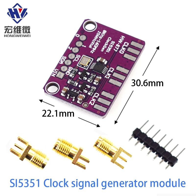 DC 3 V-5 V Si5351A Si5351 I2C Generator zegara moduł tablicy zaciskowej Si 5351 A generator sygnału zegar 8… DC 3 V-5 V Si5351A Si5351 I2C Generator zegara moduł tablicy zaciskowej Si 5351 A generator sygnału zegar 8…