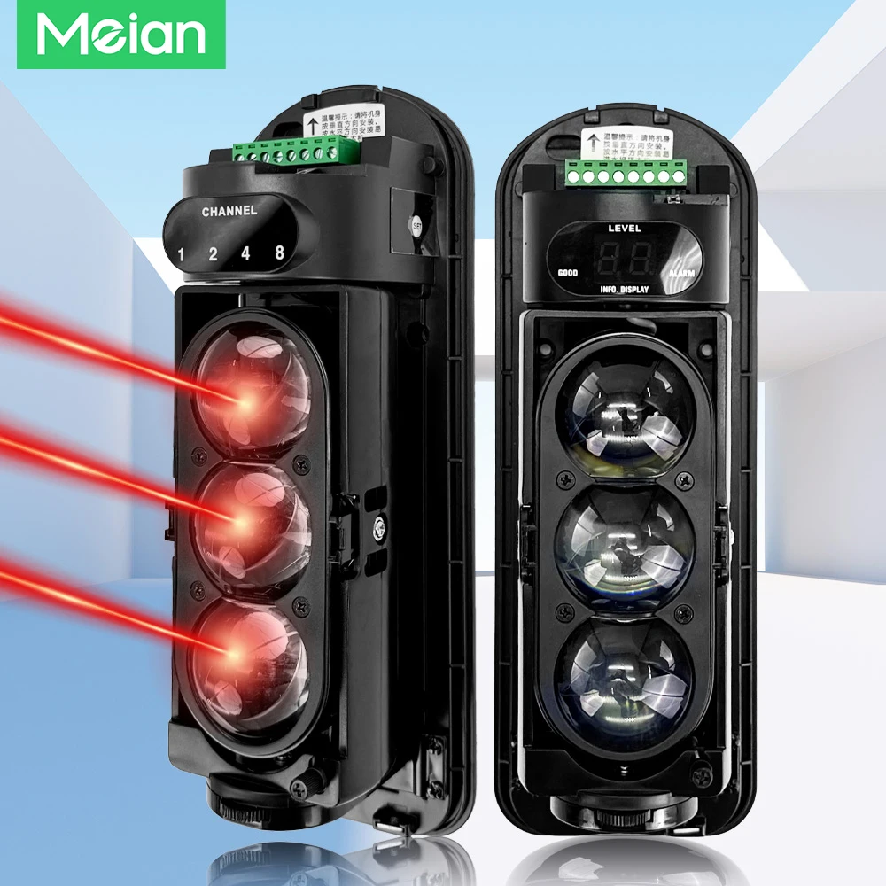 Detektor podczerwieni Meian Focus, przewodowy, wodoodporny IP65, bariera podczerwieni, czujnik podczerwieni o… Detektor podczerwieni Meian Focus, przewodowy, wodoodporny IP65, bariera podczerwieni, czujnik podczerwieni o…