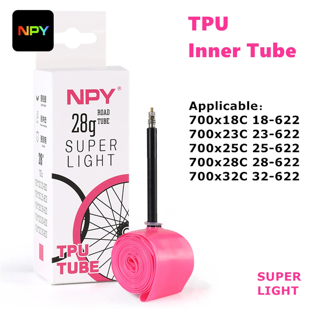 Dętka rowerowa NPY TPU 1 szt. 28g Ultralekka 700X18 25 28 32 do rowerów szosowych, materiał TPU, opona… Dętka rowerowa NPY TPU 1 szt. 28g Ultralekka 700X18 25 28 32 do rowerów szosowych, materiał TPU, opona…
