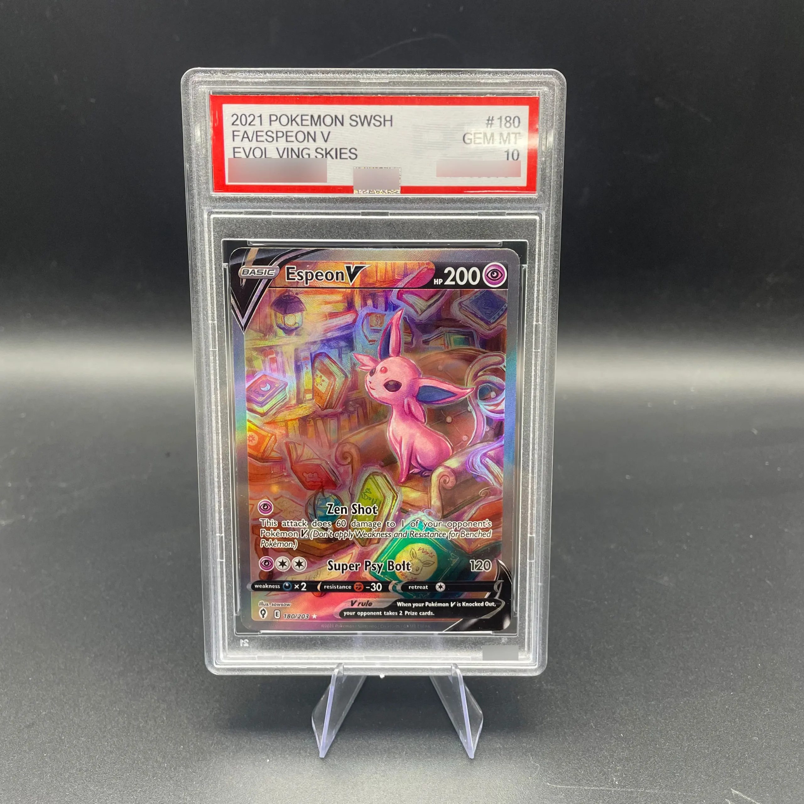 DIY Anime PTCG 2021 PTCG SWSH FA/ESPEON V Angielska wersja Karta Kolekcjonerska Rzadka Karta z Oceną 10… DIY Anime PTCG 2021 PTCG SWSH FA/ESPEON V Angielska wersja Karta Kolekcjonerska Rzadka Karta z Oceną 10…