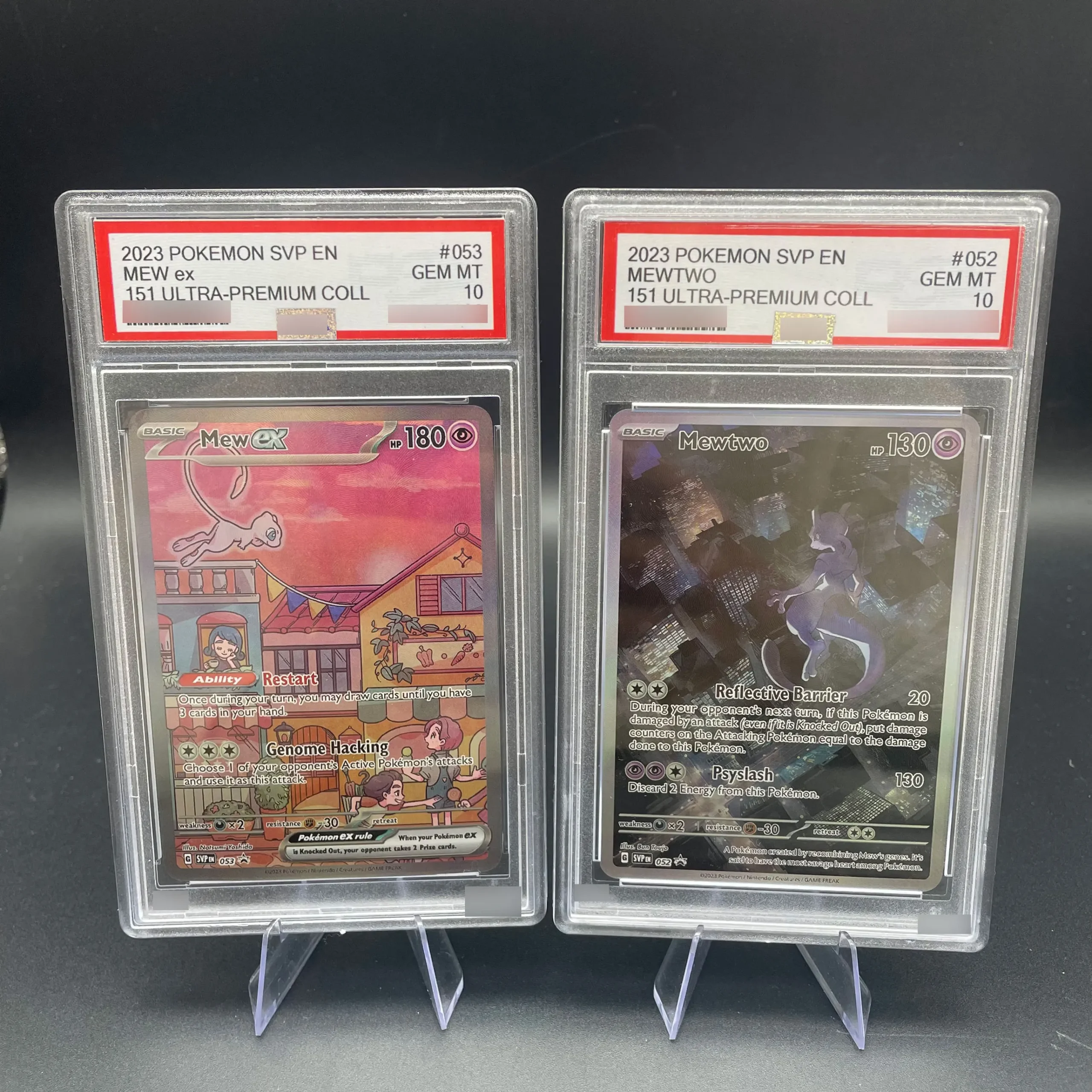 DIY Anime PTCG Angielska wersja 2023 Karta kolekcjonerska z oceną SVP MEWTWO MEW ex RARE Karta z oceną 10… DIY Anime PTCG Angielska wersja 2023 Karta kolekcjonerska z oceną SVP MEWTWO MEW ex RARE Karta z oceną 10…