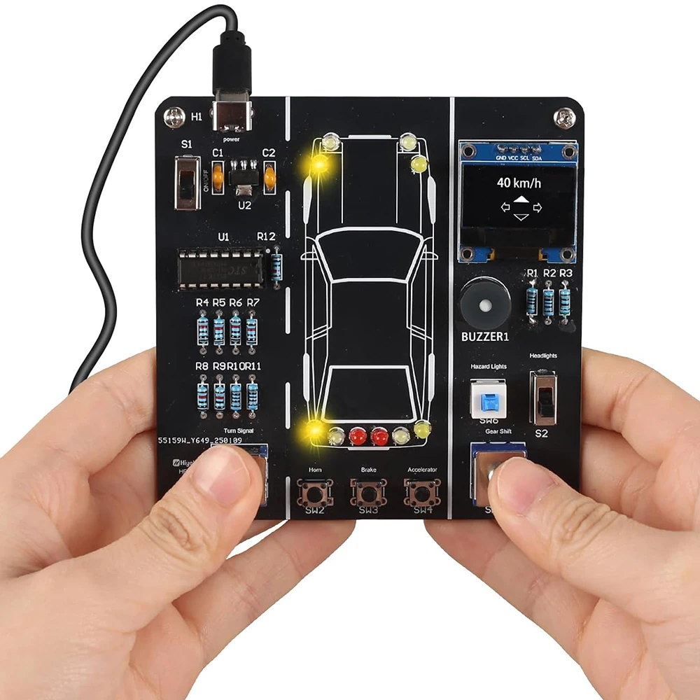 DIY Projekt elektroniki Zestaw symulatora kierowcy samochodu STEM Praktyka lutowania Symulacja jazdy… DIY Projekt elektroniki Zestaw symulatora kierowcy samochodu STEM Praktyka lutowania Symulacja jazdy…