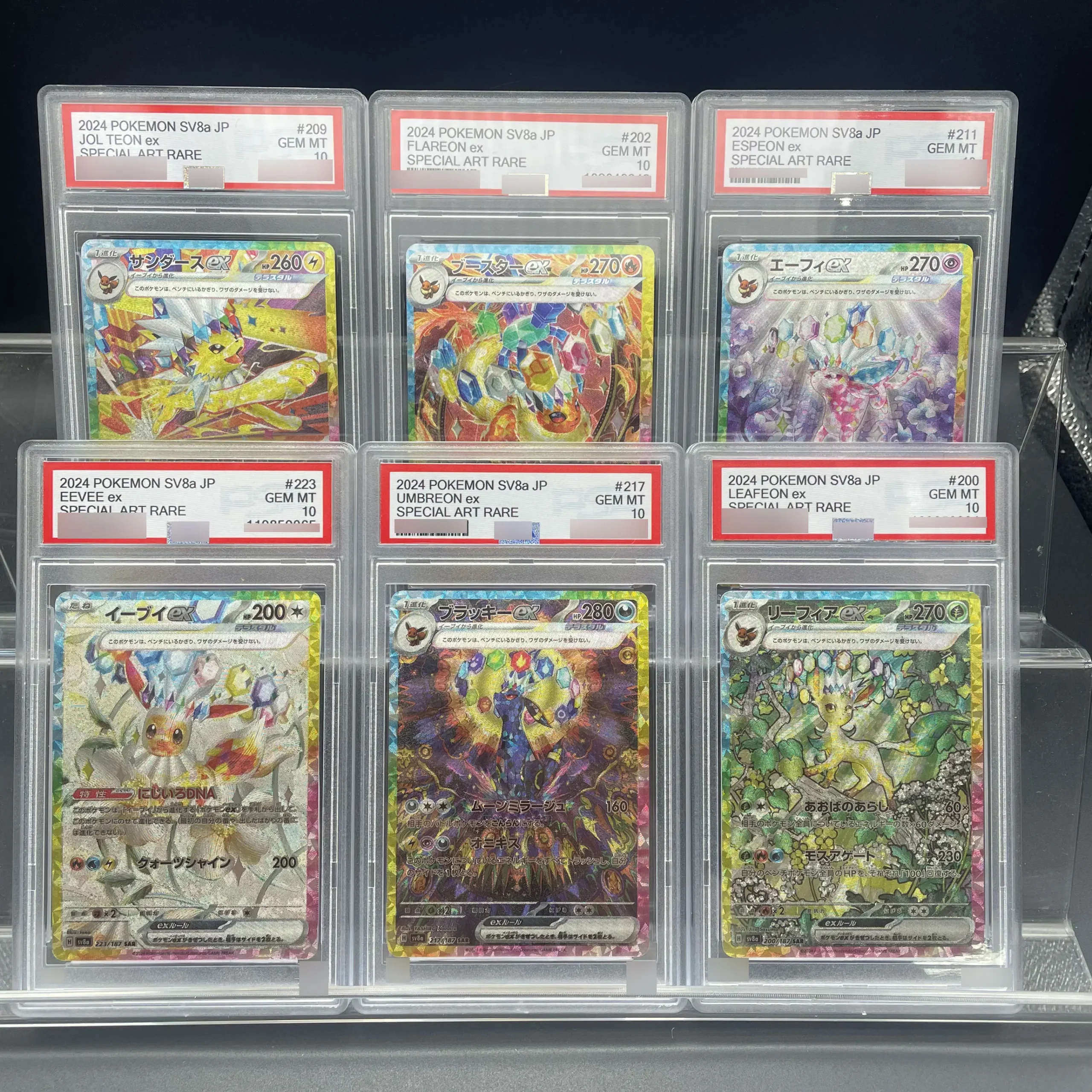 DIY PTCG Eeveelutions Specjalna Ilustracja Rzadka Karta Kolekcjonerska Tera EX Karta z Oceną 10 Punktów Wersja…