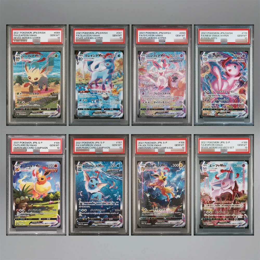 DIY Samodzielnie Zmontowane Japońskie Karty PTCG Wersja 2021 Eevee Heroes VMAX Espeon Jolteon Umbreon 10…