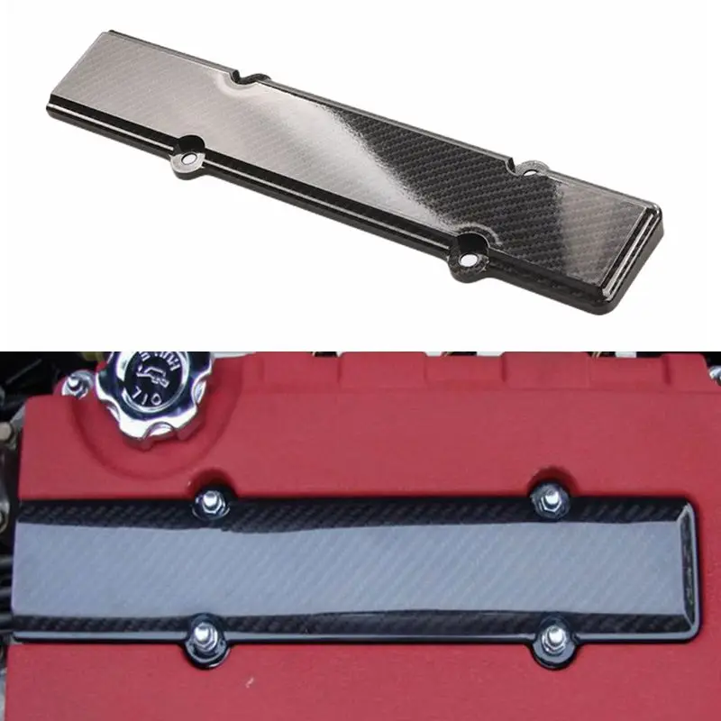 Dla HONDA B18 B16 B SERIES VTEC ABS CARBON FIBER LOOK VALVE COVER SPARK PLUG INSERT Dla HONDA B18 B16 B SERIES VTEC ABS CARBON FIBER LOOK VALVE COVER SPARK PLUG INSERT