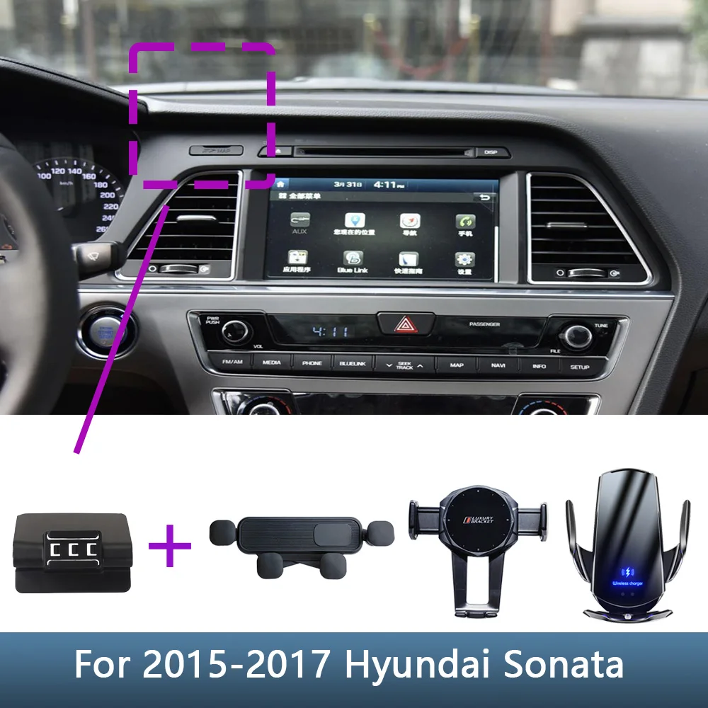 Dla Hyundai Sonata LF 2015 2016 2017 2018 2019 Samochodowy uchwyt na telefon Specjalny stały wspornik Podstawa…