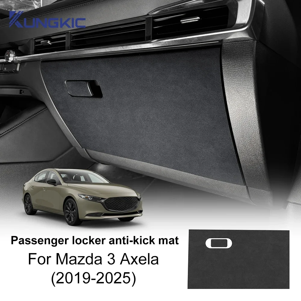 Dla Mazda 3 Axela 2019 2020 2021 2022 2023 2024 2025 LHD RHD Car Copilot Box Anti-kick Suede Carbon Fiber…