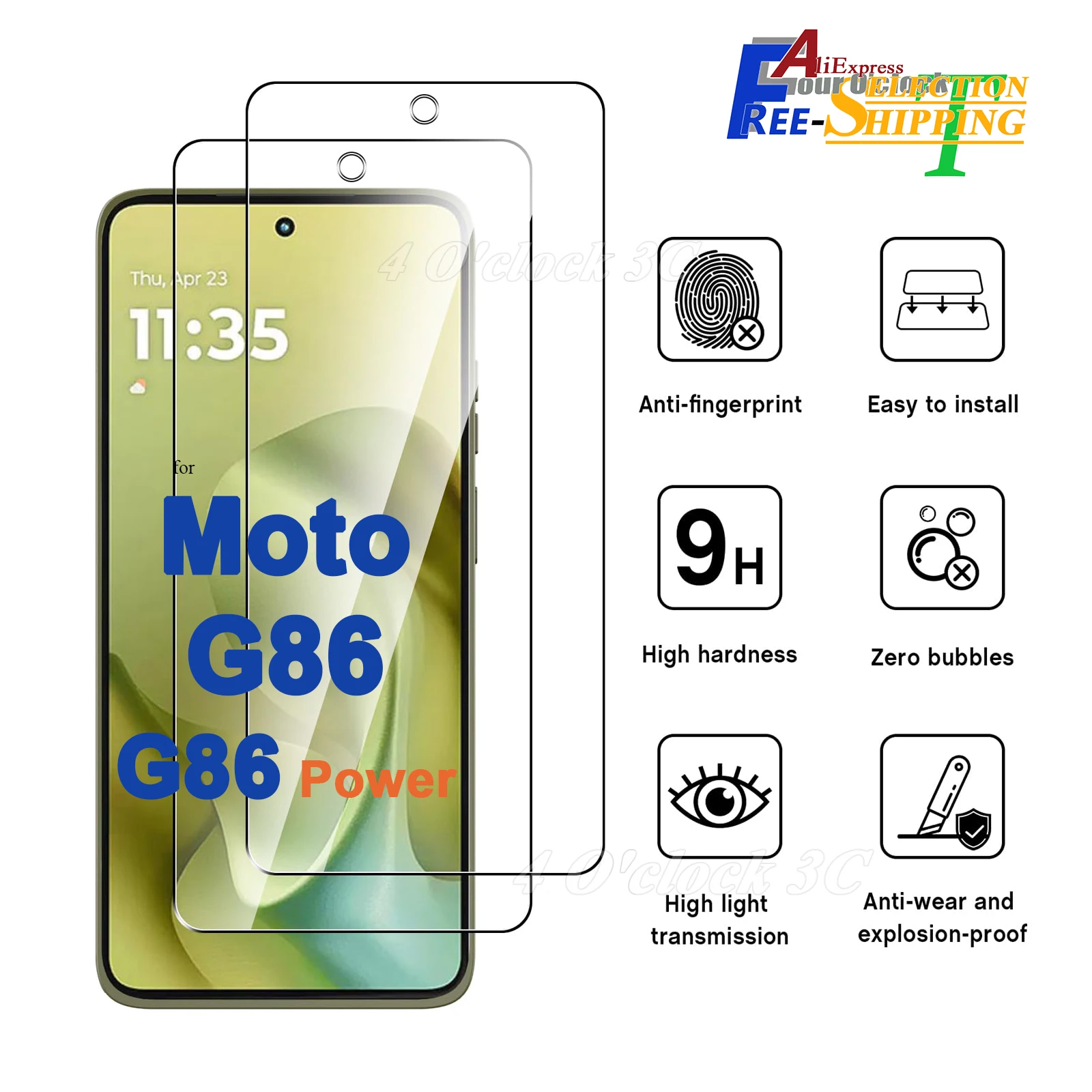Dla Motorola Moto G86 Power 6,67 cala ochraniacz ekranu szkło hartowane Crystal Mica 9H HD przezroczysty…