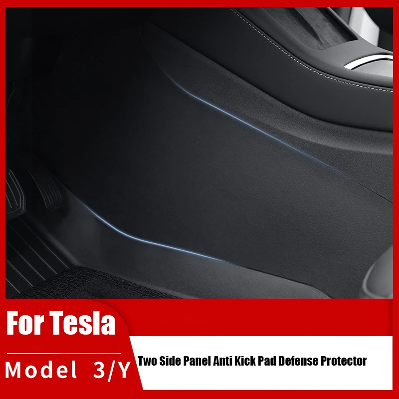 Dla Tesla Model 3 Y Konsola środkowa Dwa panele boczne Anti Kick Pad Defense Protector TPE Skórzana naklejka…