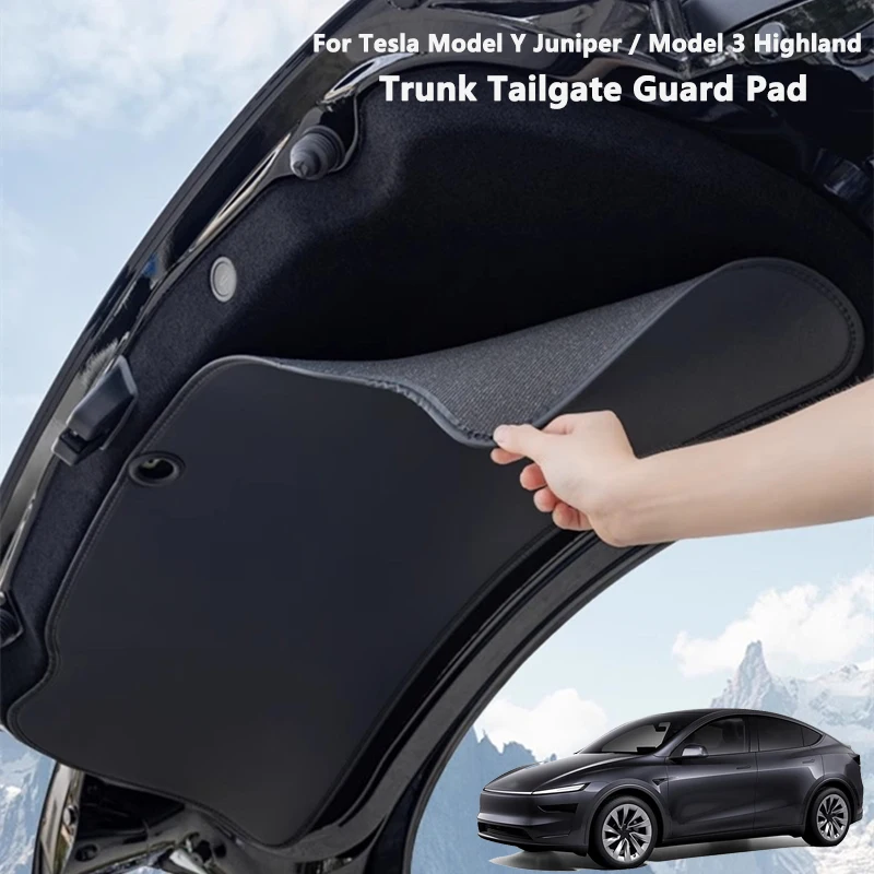 Dla Tesla Model Y Juniper / Model 3 Highland Nakładka ochronna na tylną klapę bagażnika Skórzana podkładka… Dla Tesla Model Y Juniper / Model 3 Highland Nakładka ochronna na tylną klapę bagażnika Skórzana podkładka…