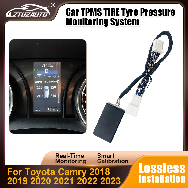 Dla Toyota Camry 2018-2023 TPMS Cyfrowy wyświetlacz LCD opony Automatyczny alarm bezpieczeństwa System…