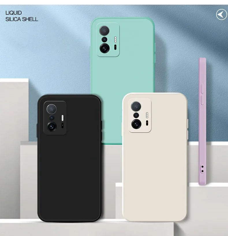 Dla Xiaomi 11T Pro Case Square Liquid Silicone Phone Case dla Xiaomi Mi 11 T 11T Pro 5G Camera Protection… Dla Xiaomi 11T Pro Case Square Liquid Silicone Phone Case dla Xiaomi Mi 11 T 11T Pro 5G Camera Protection…