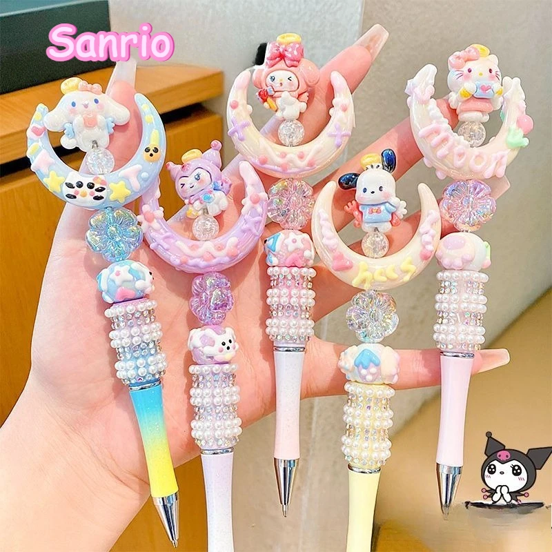 Długopis żelowy Sanrio Cartoon Crystal Sparkling Diamond z obrotową główką, neutralny, czarny, uroczy…
