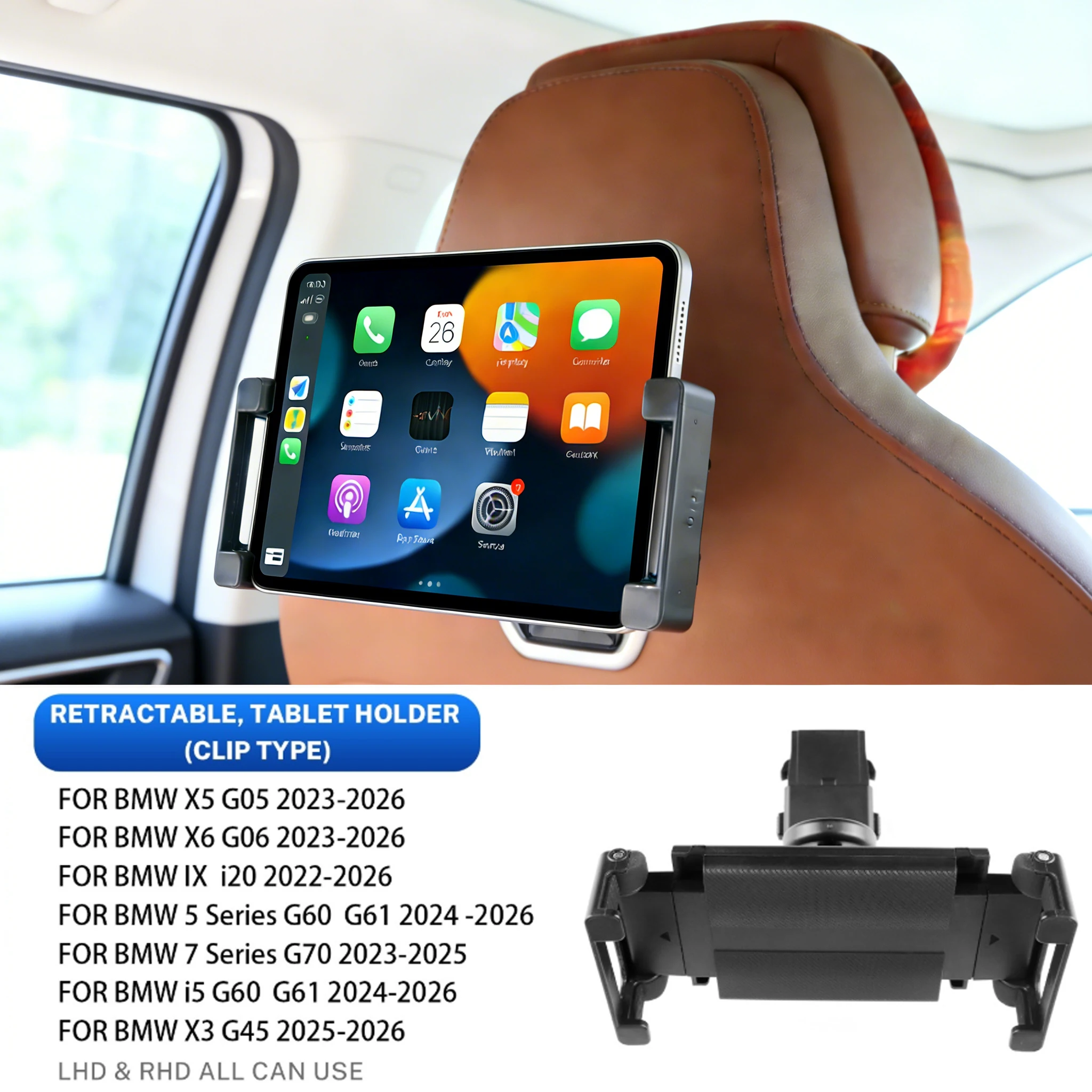 Do BMW IX i5 G60 G05 G06 G61X3 X5 X6 Seria 5 Seria 7 2025 2026 G45 Specjalny uchwyt multimedialny na tylne… Do BMW IX i5 G60 G05 G06 G61X3 X5 X6 Seria 5 Seria 7 2025 2026 G45 Specjalny uchwyt multimedialny na tylne…