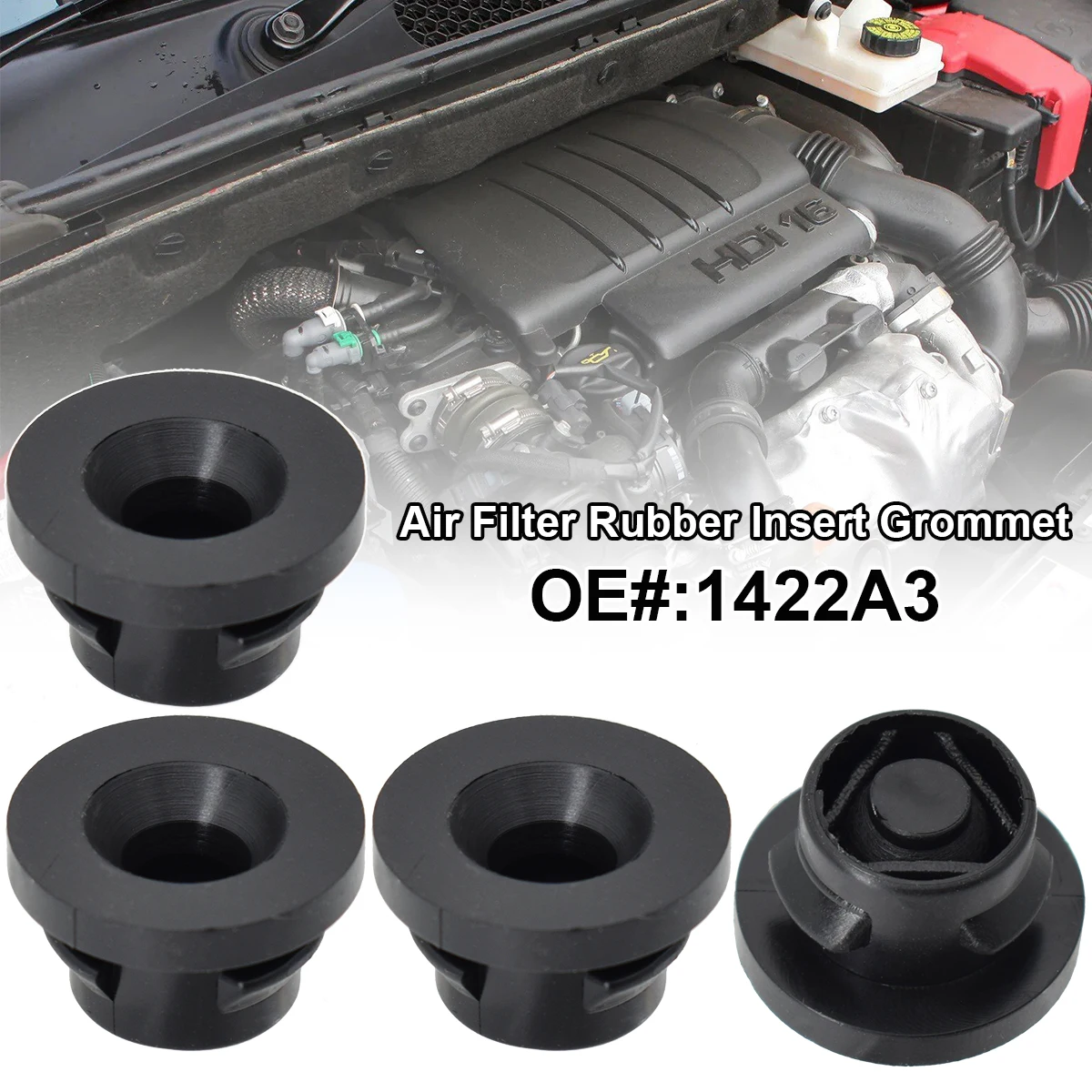 Do Citroen C2 C3 C4 C5 Berlingo Xsara Picasso Peugeot 206 307 407 1.6HDI Filtr powietrza Gumowa wkładka…