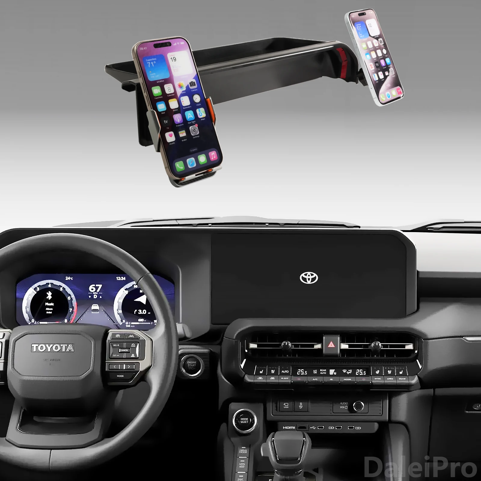 Do Toyota Prado LC250 250 2024 2025 Wielofunkcyjny schowek Podwójny uchwyt na telefon Samochodowy magnetyczny… Do Toyota Prado LC250 250 2024 2025 Wielofunkcyjny schowek Podwójny uchwyt na telefon Samochodowy magnetyczny…
