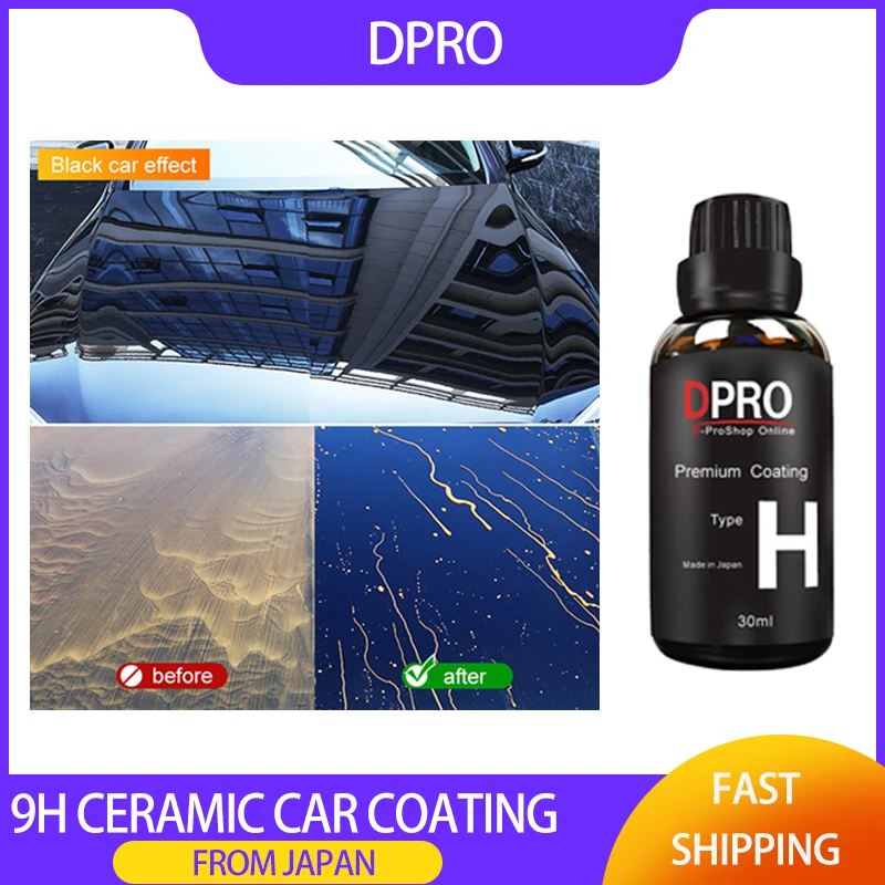 Dpro 9H Ceramiczna Powłoka Samochodowa w Płynie, Wodoodporny Nano Ceramiczny Preparat do Pielęgnacji Lakieru…