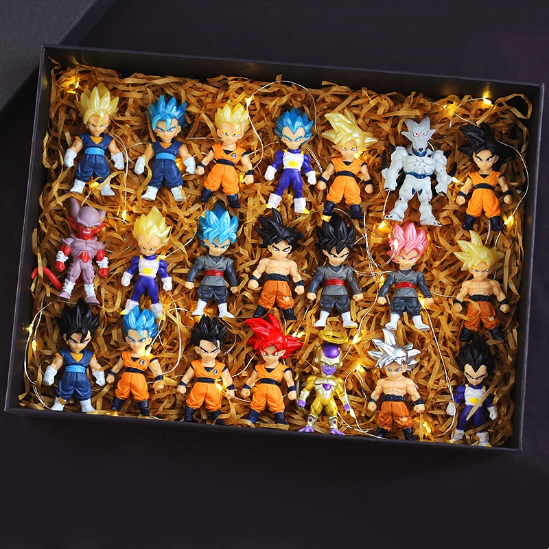 Dragon Ball Z Super Saiyan Son Goku Figurka Anime Son Gohan Vegeta Broly Piccolo Majin Buu Zestaw Figurki…