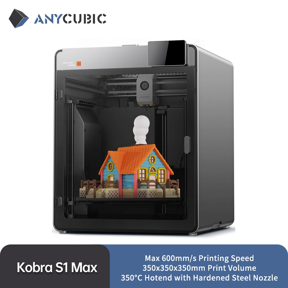 Drukarka 3D ANYCUBIC Kobra S1 Max, 350 ℃ Głowica drukująca, ekstruder ze stali hartowanej, prędkość druku do… Drukarka 3D ANYCUBIC Kobra S1 Max, 350 ℃ Głowica drukująca, ekstruder ze stali hartowanej, prędkość druku do…