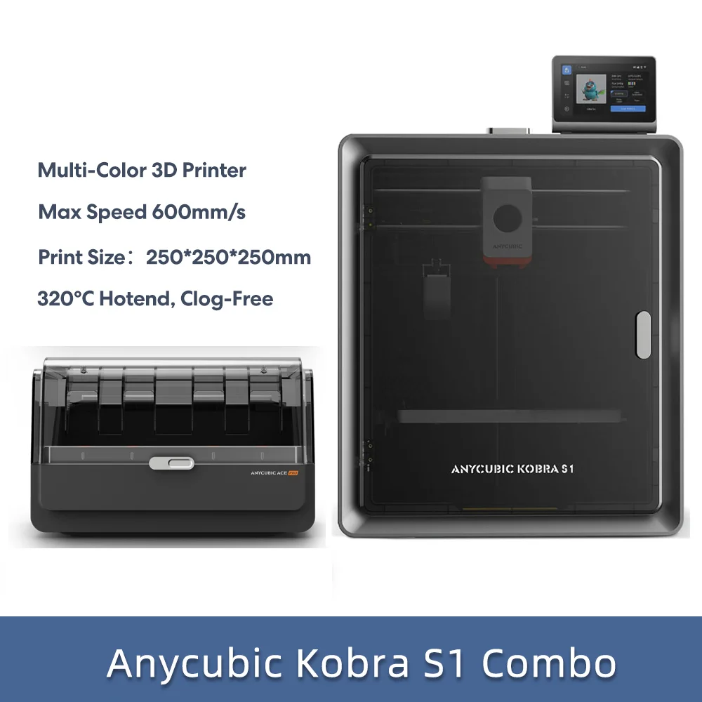 Drukarka 3D Anycubic Kobra S1/ S1 Combo z automatycznym poziomowaniem, konstrukcja CoreXY, ekstruder…
