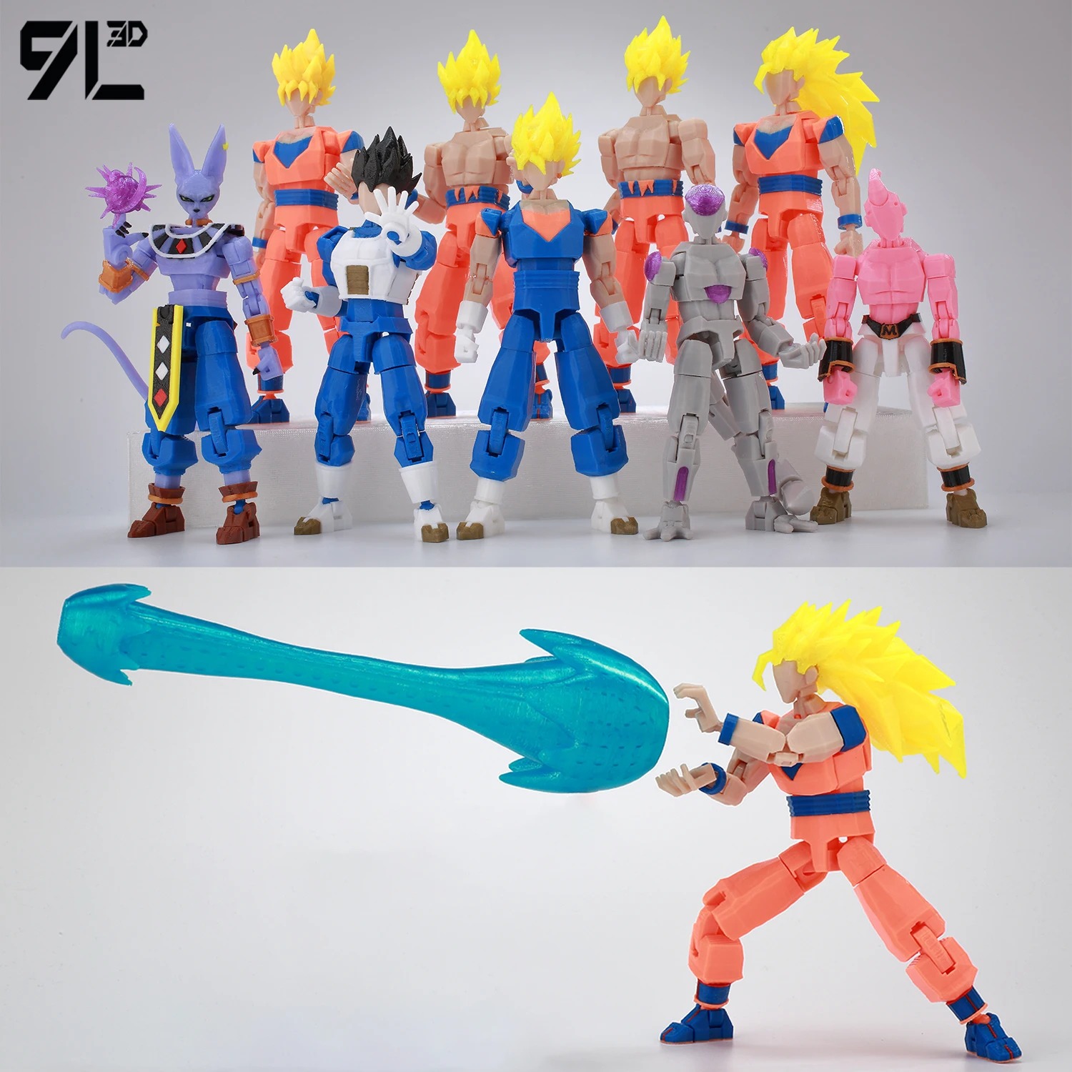 Drukowany w 3D Dragon Ball Son Goku Vegeta 9L ​ Figurki Beerus Frieza Anime Lucky13 Dummy13 Titan13 Figurki…