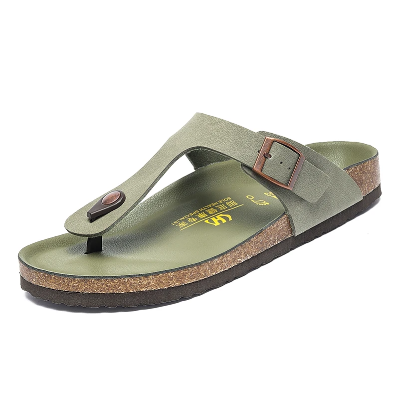 Duże Rozmiary Męskie Klapki Japonki Skórzane z Mikrofibry Pantofle Chodaki Chanclas Hombre Chinelo Masculino…