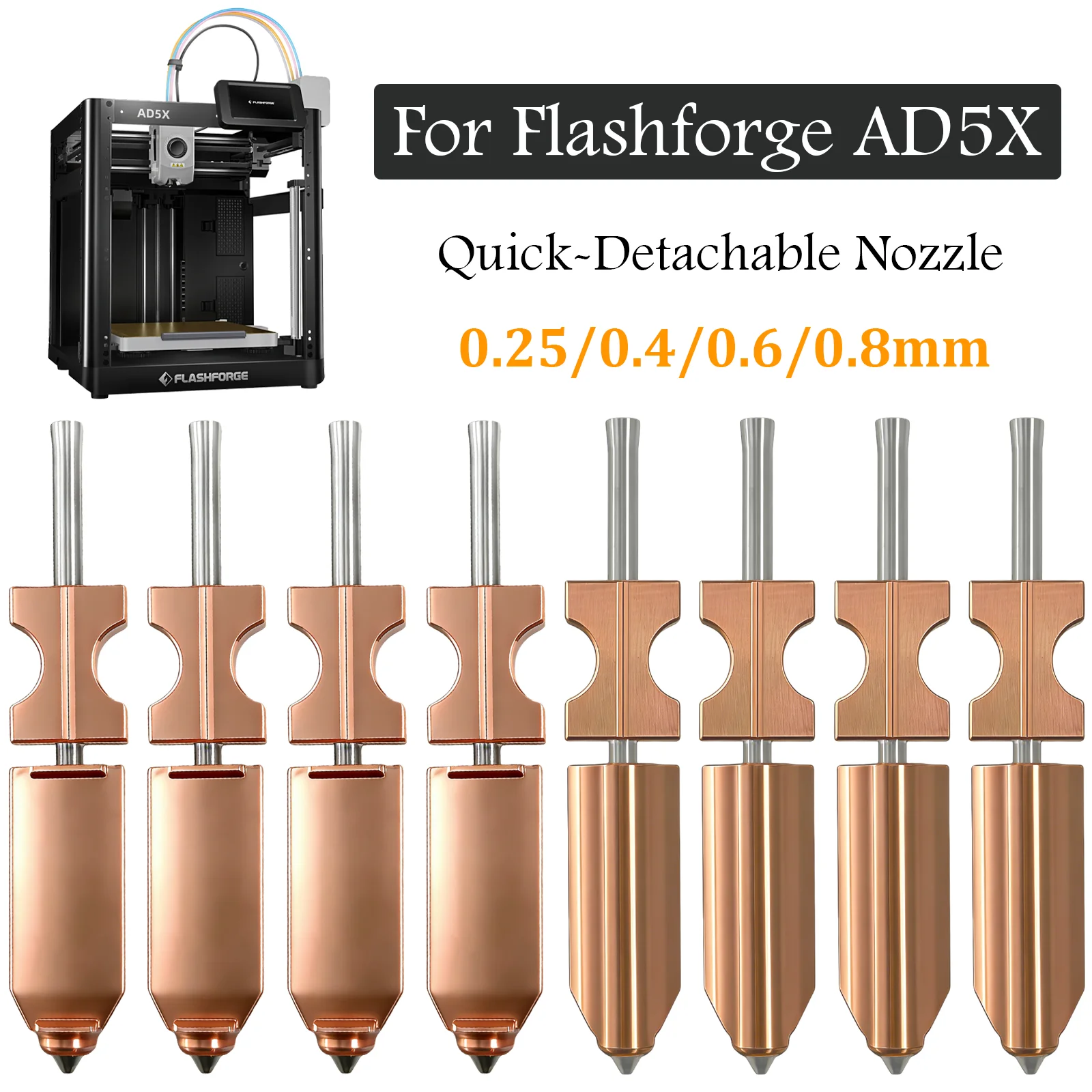 Dysza FlashForge Ad5x HTR 550 ° C Hardened 0.25 0.4 0.6 0.8 32mm³/s High Flow Ad5x Akcesoria Szybkozłączny… Dysza FlashForge Ad5x HTR 550 ° C Hardened 0.25 0.4 0.6 0.8 32mm³/s High Flow Ad5x Akcesoria Szybkozłączny…
