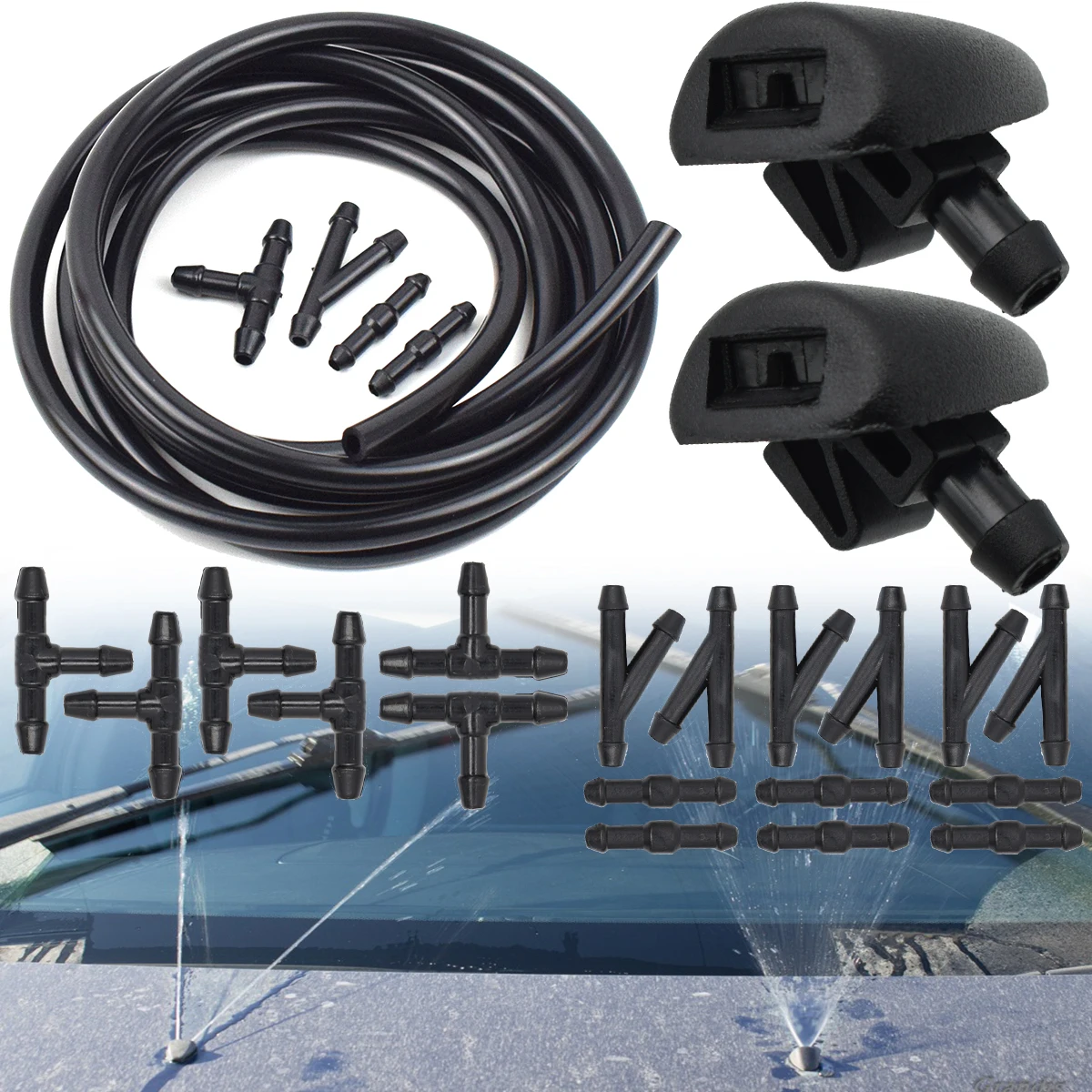 Dysza spryskiwacza przedniej wycieraczki do Peugeot 206 + 407 Citroen C2 C5 6438J2 6438E6 6438AV 6438W2 6438Z1 Dysza spryskiwacza przedniej wycieraczki do Peugeot 206 + 407 Citroen C2 C5 6438J2 6438E6 6438AV 6438W2 6438Z1