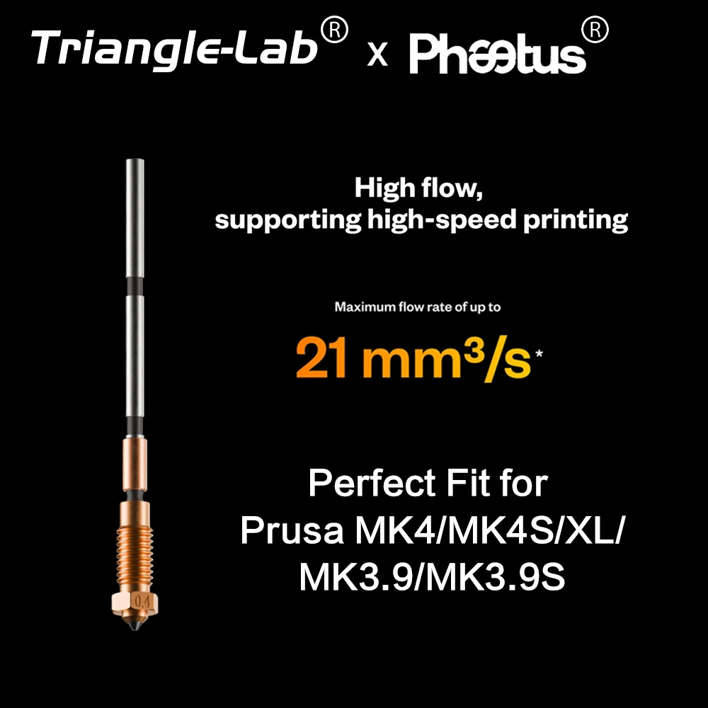 Dysza Trianglelab Phaetus MK4 MK4S SiC Nextruder Prusa, dysza z węglika krzemu + Heat Break z powłoką EndCoat…