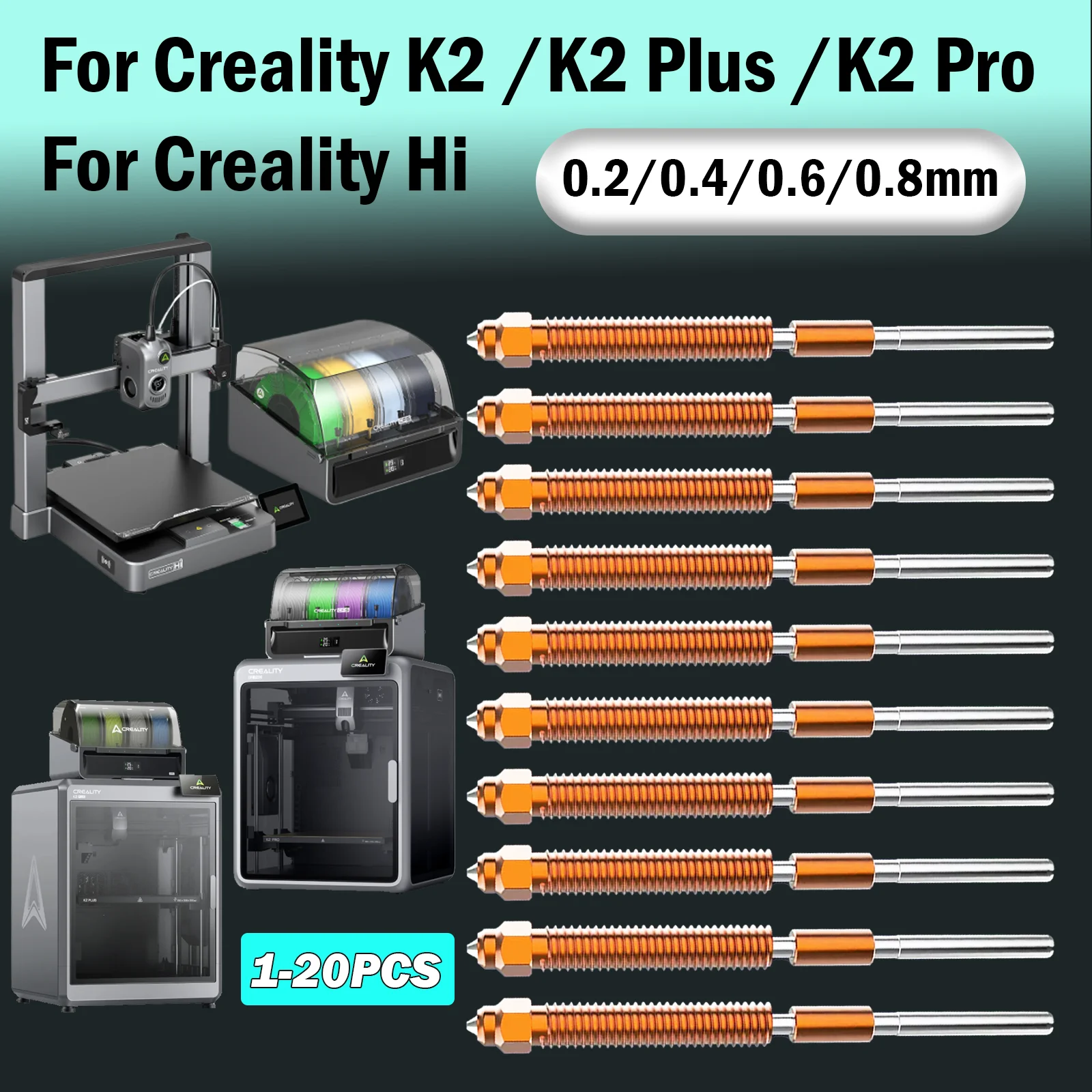 Dysza Unicorn Creality K2/K2 Plus/K2Pro z szybką wymianą, Dysza Unicorn Całkowicie Metalowa ze Stali… Dysza Unicorn Creality K2/K2 Plus/K2Pro z szybką wymianą, Dysza Unicorn Całkowicie Metalowa ze Stali…