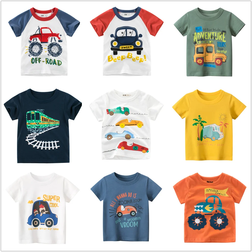 Dzieci chłopcy ubrania 100% bawełniane t-shirty z krótkim rękawem samochód autobus Cartoon dzieci ubrania 2 3… Dzieci chłopcy ubrania 100% bawełniane t-shirty z krótkim rękawem samochód autobus Cartoon dzieci ubrania 2 3…