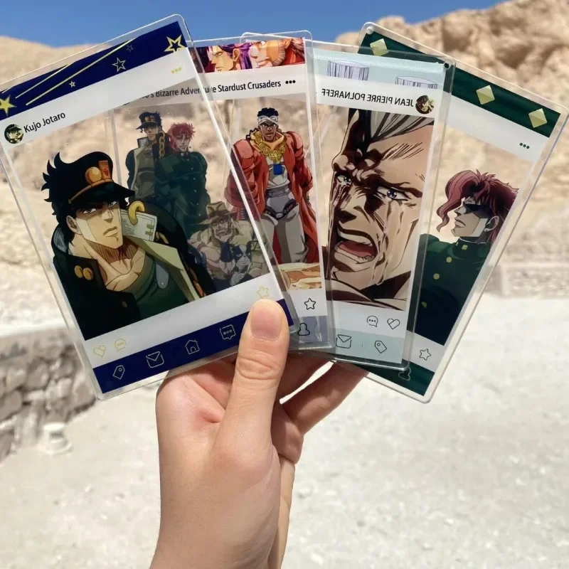 Dziwna przygoda JoJo akrylowa przezroczysta karta Kujō Jōtarō Kira Yoshikage urządzenia peryferyjne anime…