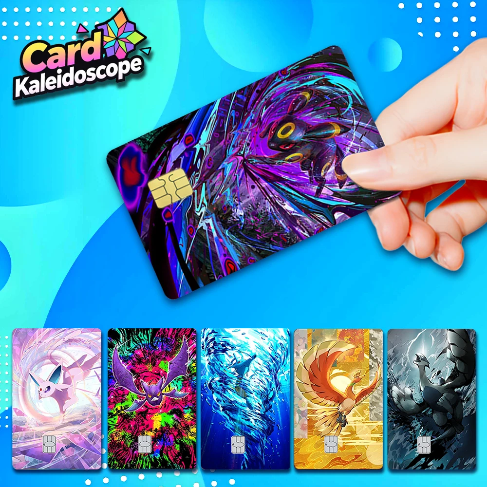 【S13】 Ilustracja karty kolekcjonerskiej PTCG ‌ Naklejki na karty kredytowe z motywem Pokemonów, do dekoracji…