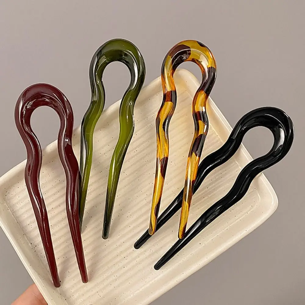 Elegancki widelec do włosów w kształcie litery U octan moda geometryczny wzór pałeczki do włosów osłona żółwia… Elegancki widelec do włosów w kształcie litery U octan moda geometryczny wzór pałeczki do włosów osłona żółwia…