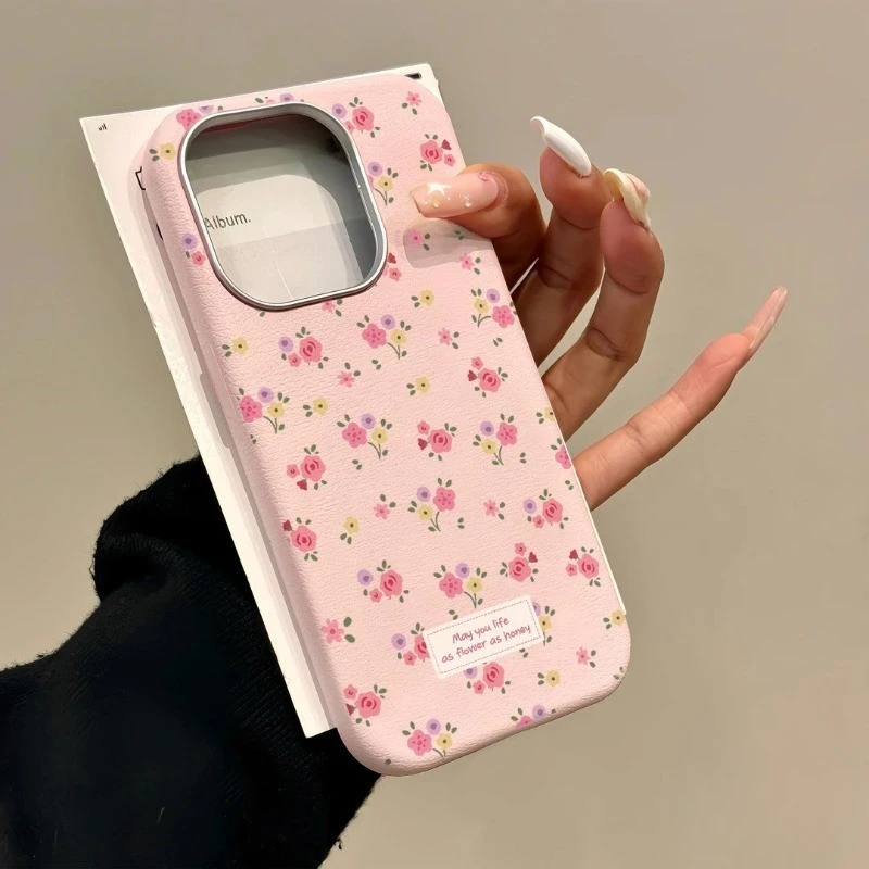 Eleganckie skórzane etui na telefon z motywem kwiatowym na wiosnę do Samsung Galaxy S26 A26 S25 S24 S23 Plus…