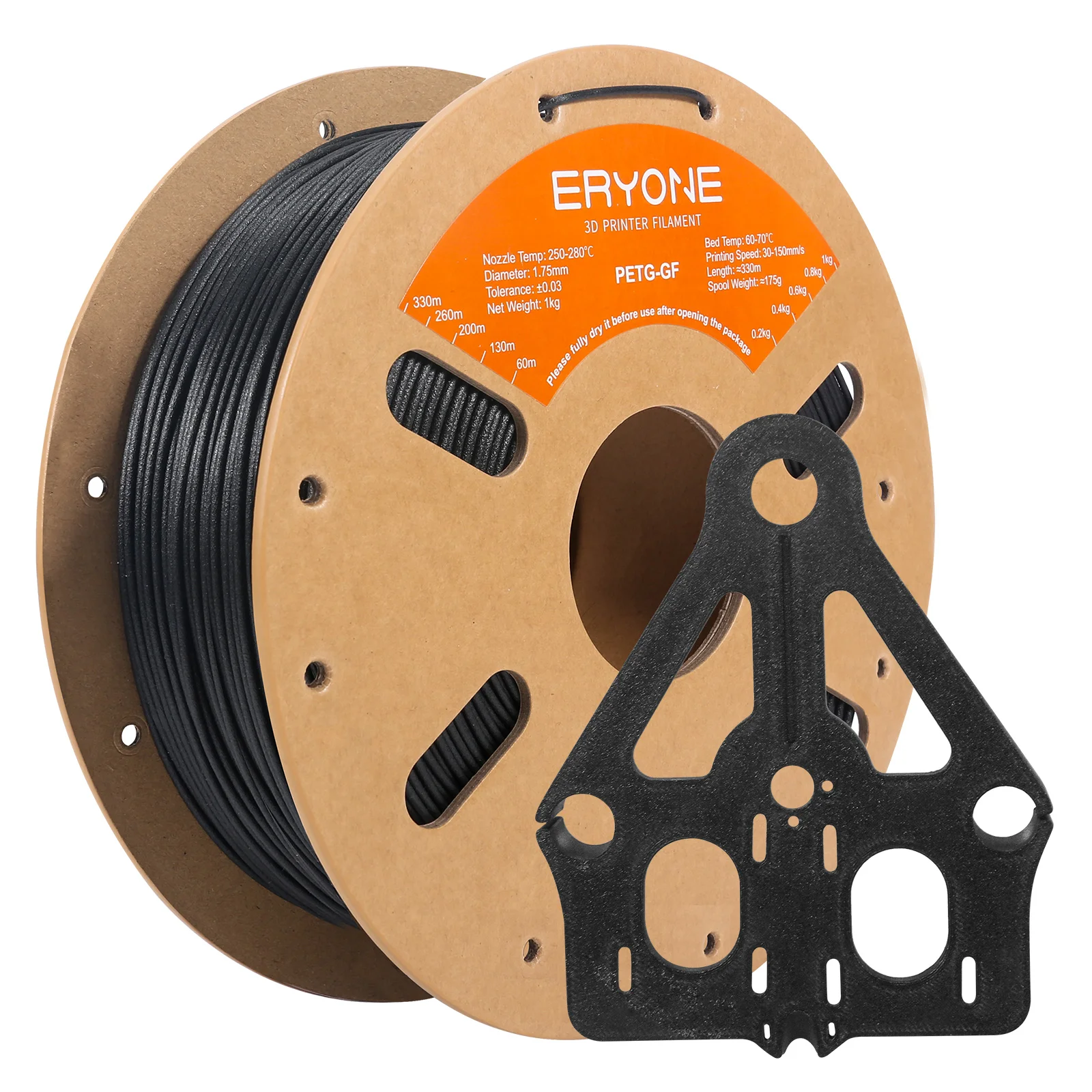 ERYONE 1/5KG Filament PETG z włóknem szklanym 1.75mm +/- 0.03mm, Filament do druku 3D PETG GF, 1kg (2.2… ERYONE 1/5KG Filament PETG z włóknem szklanym 1.75mm +/- 0.03mm, Filament do druku 3D PETG GF, 1kg (2.2…