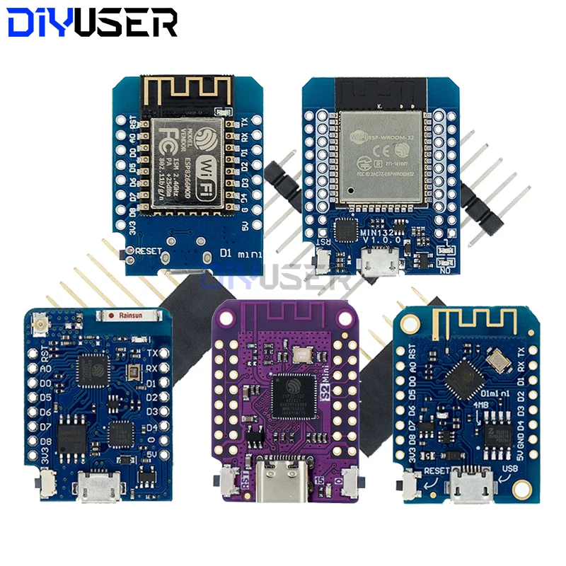 ESP32 S2 Mini / ESP8266 D1 Mini Board CH340 / ESP32-S2FN4R2 4MB FLASH 2MB PSRAM MicroPython For Arduino…