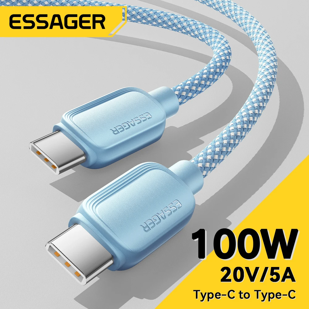 Essager 100W Kabel USB typu C do USB C 5A PD Kabel do szybkiego ładowania iPhone 15 Xiaomi Samsung Huawei Oppo… Essager 100W Kabel USB typu C do USB C 5A PD Kabel do szybkiego ładowania iPhone 15 Xiaomi Samsung Huawei Oppo…