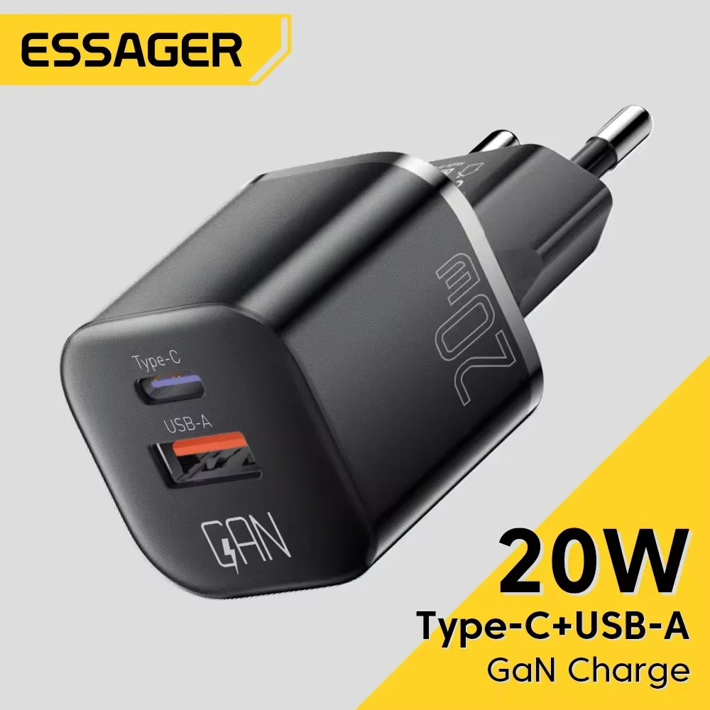 Essager 20W GaN USB Type C Ładowarka PD Szybkie ładowanie telefonu QC 3.0 Szybkie ładowarki do iPhone 14 13 12… Essager 20W GaN USB Type C Ładowarka PD Szybkie ładowanie telefonu QC 3.0 Szybkie ładowarki do iPhone 14 13 12…