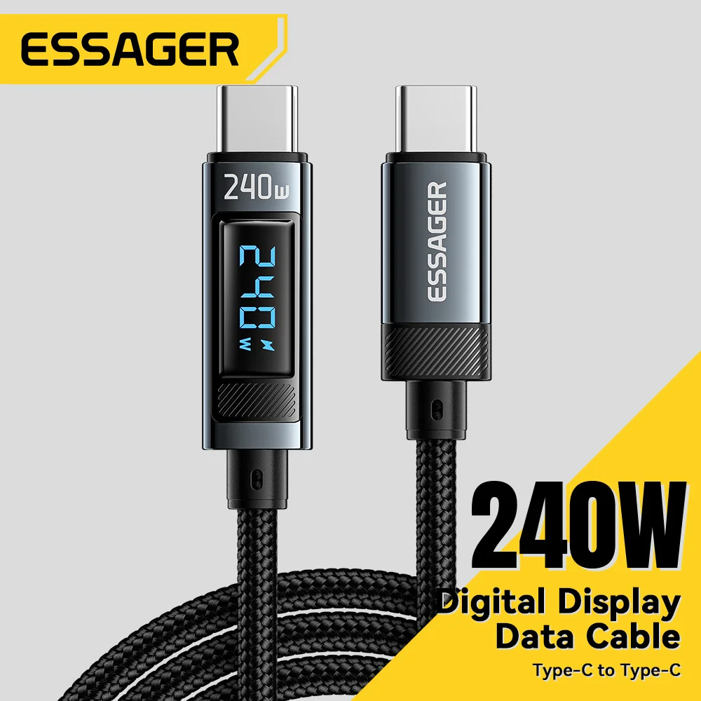 Essager 240W Kabel USB typu C do USB C PD 3.1 100W Kabel do szybkiego ładowania 6A Do MacBook Pro Laptop… Essager 240W Kabel USB typu C do USB C PD 3.1 100W Kabel do szybkiego ładowania 6A Do MacBook Pro Laptop…