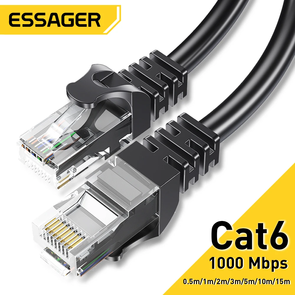 Essager kabel Ethernet Cat6 przewód Lan UTP CAT 6 RJ 45 kabel sieciowy 5m/10m/15m Patch przewód do laptopa…