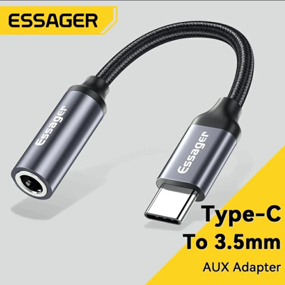 Essager USB Type C 3.5 Jack Adapter słuchawkowy USB C do słuchawek 3.5mm AUX Audio Adapter Kabel do Huawei P30…