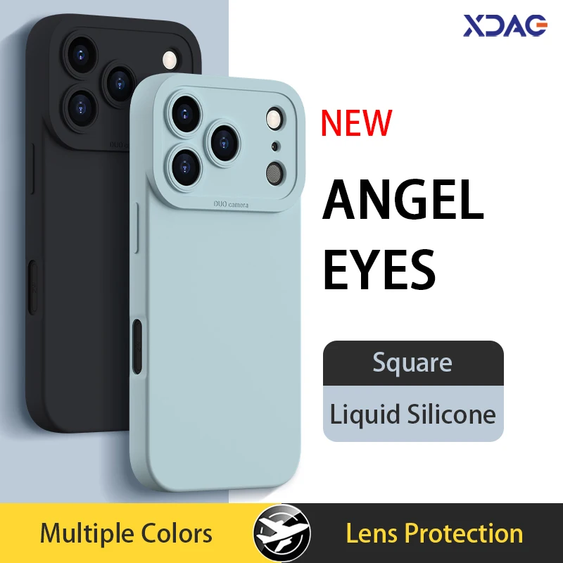 Etui Angel Eyes na tył telefonu iPhone 17 Pro Max Air 17Pro 17Air 5G, wysokiej jakości, z płynnego silikonu…