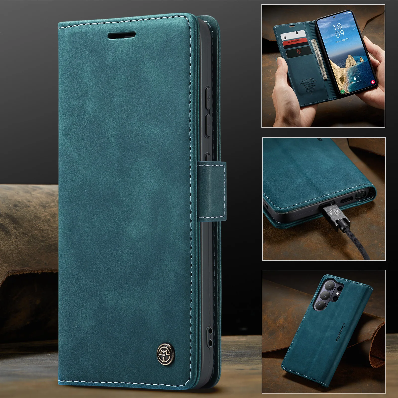 Etui CaseMe wysokiej jakości, retro, z klapką, magnetyczne, ze skóry PU, portfel na telefon Samsung Galaxy S26… Etui CaseMe wysokiej jakości, retro, z klapką, magnetyczne, ze skóry PU, portfel na telefon Samsung Galaxy S26…