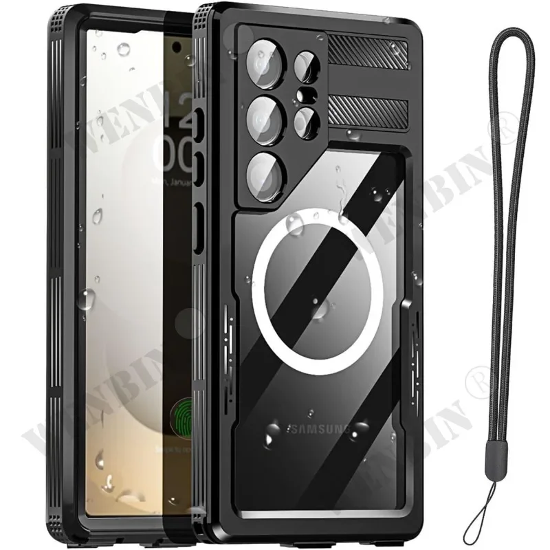 Etui do Samsung S25 S24 S23 Ultra Plus IP68 Wodoodporne 360° Magsafe Cover Capa Fundas Etui do Samsung S25 S24 S23 Ultra Plus IP68 Wodoodporne 360° Magsafe Cover Capa Fundas
